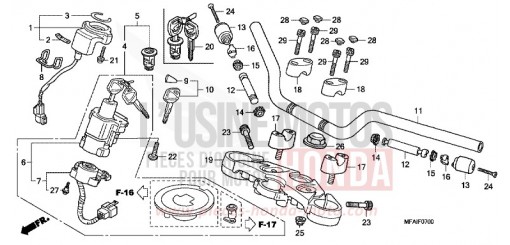 HANDLE PIPE/TOP BRIDGE CBF1000A9 de 2009